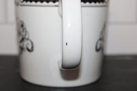 Image 5 of Grace Teaware Skull Teapot Gothic Black White Gold Trim Porcelain