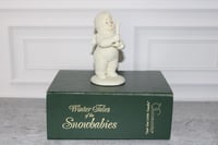Image 2 of Dept 56 Snowbabies Just One Little Candle Figurine 68233 Vintage