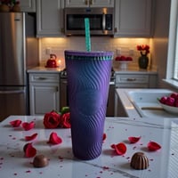 Image 7 of Starbucks Purple Green Swirl Mermaid Cold Cup 24oz Venti Tumbler