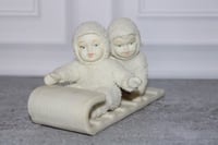 Image 4 of Snowbabies #79600 DEPT 56 retired Down The Hill We Go Issued: 1987