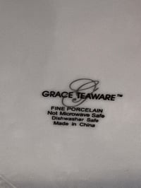 Image 9 of Grace Teaware Skull Teapot Gothic Black White Gold Trim Porcelain