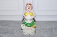 Image 3 of Vintage Before and After Salt and Pepper Shakers Woman Figurine Japan