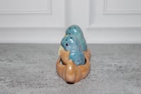Image 4 of Vtg Porcelain Lusterware Birds Swan Base Hand Paint Japan Salt &amp; Pepper Shakers