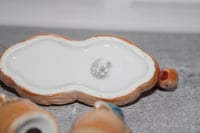 Image 5 of Vtg Porcelain Lusterware Birds Swan Base Hand Paint Japan Salt &amp; Pepper Shakers