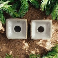 Image 7 of Vintage Japanese Luster Porcelain Salt &amp; Pepper Shakers Windmill Orange Pink