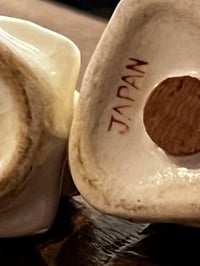 Image 8 of White With Gold Trim Rooster &amp; Hen Ceramic Salt And Pepper Shakers Vintage MCM