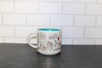 Image 4 of Starbucks Been There Series Manila Gold &amp; Periwinkle 14oz Coffee Mug EUC
