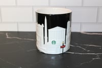 Image 4 of Starbucks Paris 3D Relief Mug Black White Skyline 16 oz Rare