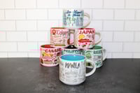 Image 7 of Starbucks Been There Series Manila Gold &amp; Periwinkle 14oz Coffee Mug EUC