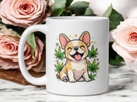Image 1 of Just Vibin Frenchie Mug Funny French Bulldog Coffee Cup