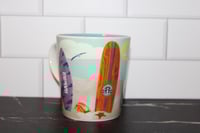 Image 4 of Starbucks Hawaii Surfboard Shark Mug Beach Turtle Coffee Cup