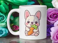 Image 1 of French Bulldog Carrot Easter Mug – Dog Lover Ceramic Cup