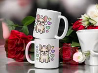 Image 2 of Kawaii French Bulldog Mom Mug: Ceramic Coffee Cup for Dog Lovers