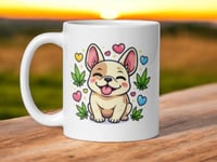 Image 1 of High on Frenchie Love Mug Funny French Bulldog Coffee Cup