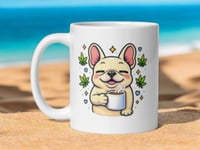 Image 1 of Wake and Bake French Bulldog Mug Funny Frenchie Coffee Cup