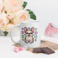 Image 3 of Kawaii French Bulldog Mom Mug: Ceramic Coffee Cup for Dog Lovers