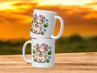 Image 2 of High on Frenchie Love Mug Funny French Bulldog Coffee Cup
