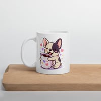 Image 5 of Powered By Coffee and My Frenchie Mug Funny French Bulldog Cup