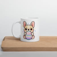 Image 3 of Kawaii French Bulldog Easter Mug: Pastel Egg Coffee Cup for Dog Lovers