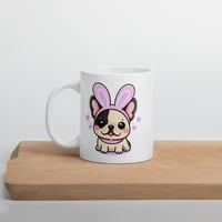 Image 3 of French Bulldog Easter Mug with Bunny Ears – Ceramic Coffee Cup