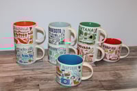 Image 6 of Starbucks New Hampshire Been There Series 14oz Mug 2023 Blue Interior EUC