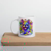 Image 4 of Trippy French Bulldog Mug Funny Frenchie Coffee Cup
