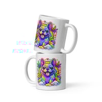 Image 6 of Trippy French Bulldog Mug Funny Frenchie Coffee Cup