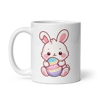 Image 3 of Easter Bunny Mug with Pastel Egg – Kawaii Spring Coffee Cup