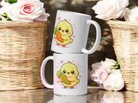 Image 2 of Kawaii Chick Carrot Mug: Easter Spring Farmhouse Coffee Cup