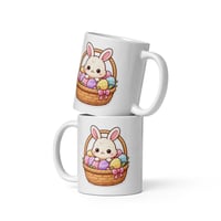 Image 4 of Easter Bunny Basket Mug: Kawaii Spring Coffee Cup with Pastel Eggs