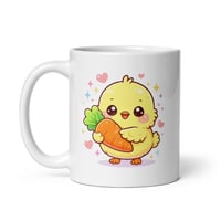 Image 3 of Kawaii Chick Carrot Mug: Easter Spring Farmhouse Coffee Cup
