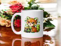 Image 1 of Pot of Gold Red Panda Mug Lucky St Patricks Coffee Cup
