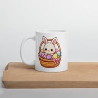 Image 5 of Easter Bunny Basket Mug: Kawaii Spring Coffee Cup with Pastel Eggs