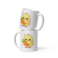 Image 4 of Kawaii Chick Carrot Mug: Easter Spring Farmhouse Coffee Cup