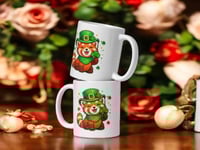 Image 2 of Pot of Gold Red Panda Mug Lucky St Patricks Coffee Cup