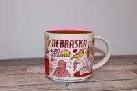 Image 1 of Starbucks Nebraska Been There Series Mug 14oz Across the Globe Ceramic Coffee Cup EUC