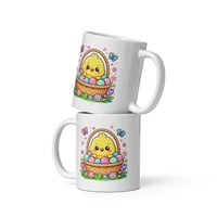 Image 4 of Easter Chick in Basket Ceramic Mug – Kawaii Spring Coffee Cup