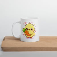 Image 5 of Kawaii Chick Carrot Mug: Easter Spring Farmhouse Coffee Cup