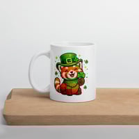 Image 3 of Kawaii Leprechaun Red Panda St Patrick's Day Ceramic Mug