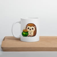 Image 3 of Pot of Gold Hedgehog Mug Lucky St Patricks Coffee Cup