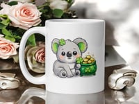 Image 1 of Pot of Gold Koala Mug Lucky St Patricks Coffee Cup