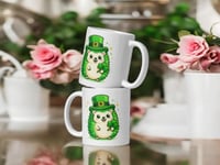 Image 2 of Kawaii Leprechaun Hedgehog St Patrick's Day Ceramic Mug