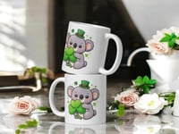Image 2 of Kawaii Koala Shamrock Mug: St. Patrick's Day Coffee Cup for Koala Lovers
