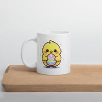 Image 5 of Kawaii Chick Holding Easter Egg Mug – Spring Coffee Cup