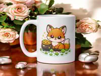 Image 1 of Pot of Gold Fox Mug Lucky St Patricks Coffee Cup