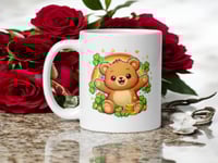 Image 1 of Kawaii Bear Rainbow Mug: St. Patrick's Day Coffee Cup