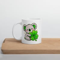 Image 3 of Koala Four Leaf Clover Ceramic Mug – Lucky Charm Coffee Cup