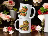 Image 2 of Pot of Gold Bear Mug Lucky St Patricks Coffee Cup