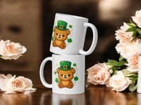 Image 2 of Kawaii Leprechaun Teddy Bear St. Patrick's Day Mug – Ceramic Coffee Cup