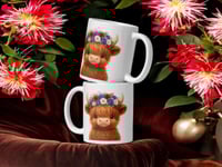 Image 2 of 1776 Farm Girl Vibes Highland Cow Patriotic Coffee Mug